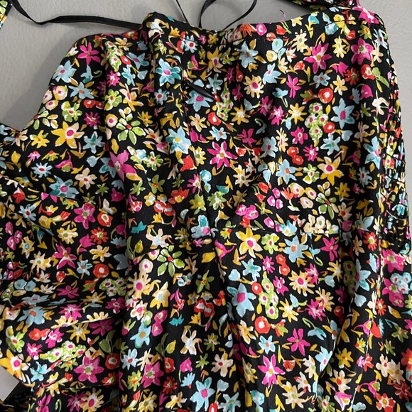 NWT - Zara Women’s Micro Floral Print Strappy Midi Dress - Size L - Picture 10 of 12